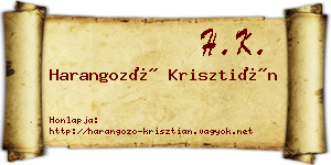 Harangozó Krisztián névjegykártya