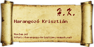 Harangozó Krisztián névjegykártya